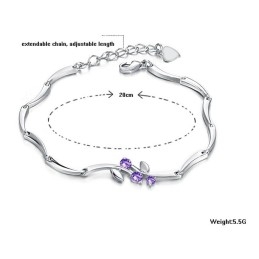 Betrouwbare Kwaliteit Vrouwelijke Platina Titanium Armband Met Strass