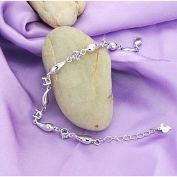 Duurzame, Vrouwelijke, Paars Geplateerde Titanium Armband Met Diamant