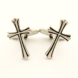 Mode Titanium Kruis Manchetknopen