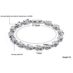 Breed Scala Aan Vrouwelijke Platina Plating Titanium Armbanden