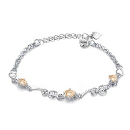Kwaliteit En Kwantiteit Gegarandeerde Vrouwelijke Platina Titanium Armband Met Strass