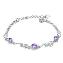 Kwaliteit En Kwantiteit Gegarandeerde Vrouwelijke Platina Titanium Armband Met Strass