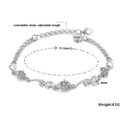 Kwaliteit En Kwantiteit Gegarandeerde Vrouwelijke Platina Titanium Armband Met Strass