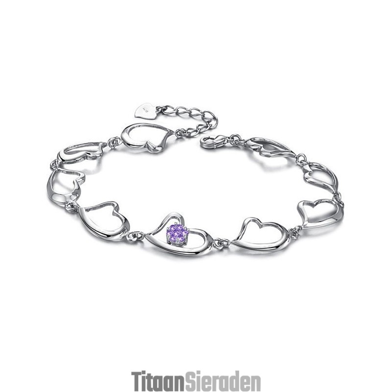 Hoogwaardige Damesarmband Met Platina Plating En Diamant Van Titanium