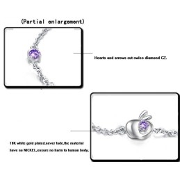 Betrouwbare Reputatie Vrouwelijke Holle Platina Plating Titanium Armband Met Strass