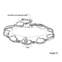 Kwaliteit En Kwantiteit Gegarandeerde Vrouwelijke Sweetheart Platina Titanium Armband Met Diamant
