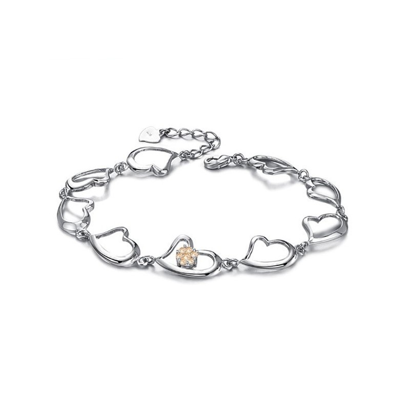 Wereldberoemde Vrouwelijke Geliefde Platina Titanium Armband Met Strass Wereldberoemde Vrouwelijke Geliefde Platina Titanium Armband Met Strass