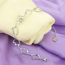 Wereldberoemde Vrouwelijke Geliefde Platina Titanium Armband Met Strass
