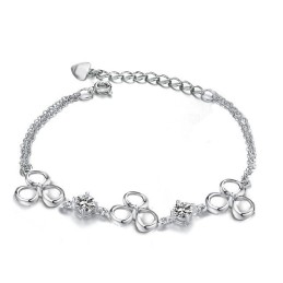 Breed Scala Aan Vrouwelijke, Kleurvaste Platina Plating Titanium Armbanden