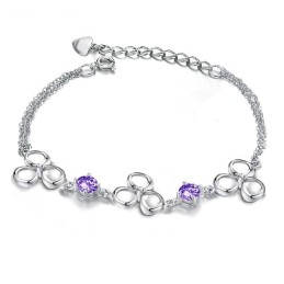 Breed Scala Aan Vrouwelijke, Kleurvaste Platina Plating Titanium Armbanden