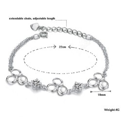 Breed Scala Aan Vrouwelijke, Kleurvaste Platina Plating Titanium Armbanden