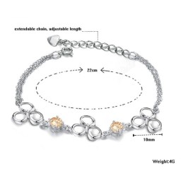 Breed Scala Aan Vrouwelijke, Kleurvaste Platina Plating Titanium Armbanden