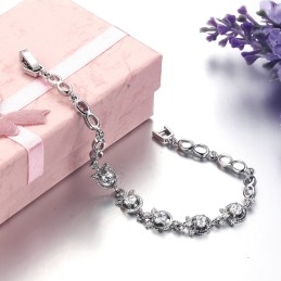 Kwaliteit En Kwantiteit Gegarandeerde Vrouwelijke Klavervorm Platina Plating Titanium Armband