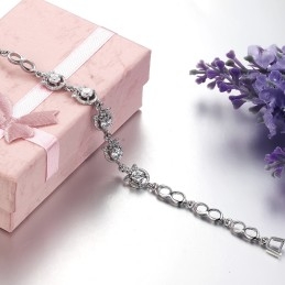 Kwaliteit En Kwantiteit Gegarandeerde Vrouwelijke Klavervorm Platina Plating Titanium Armband