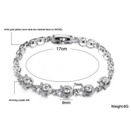 Kwaliteit En Kwantiteit Gegarandeerde Vrouwelijke Klavervorm Platina Plating Titanium Armband