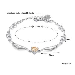 Uitstekende Kwaliteit Vrouwelijke Platina Titanium Armband