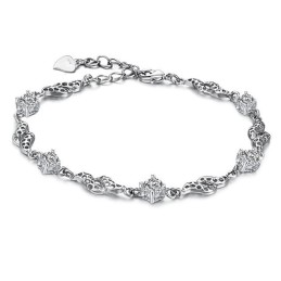 Vrouwelijke Holle Platina Platina Titanium Armband Van Superieure Kwaliteit Met Strass