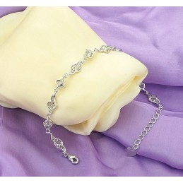 Vrouwelijke Holle Platina Platina Titanium Armband Van Superieure Kwaliteit Met Strass