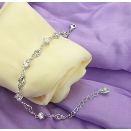 Vrouwelijke Holle Platina Platina Titanium Armband Van Superieure Kwaliteit Met Strass