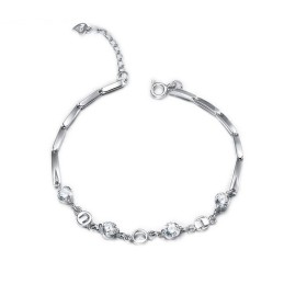 De Koningin Van De Kwaliteit Van Een Platina-Geplateerde Titanium Armband Voor Dames Met Strass