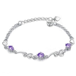 Stabiele Kwaliteit Vrouwelijke Platina Titanium Armband Met Strass