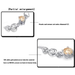 Stabiele Kwaliteit Vrouwelijke Platina Titanium Armband Met Strass