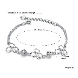 Kwaliteit En Kwantiteit Gegarandeerde Vrouwelijke Platina Titanium Armband Met Diamant