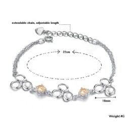Kwaliteit En Kwantiteit Gegarandeerde Vrouwelijke Platina Titanium Armband Met Diamant