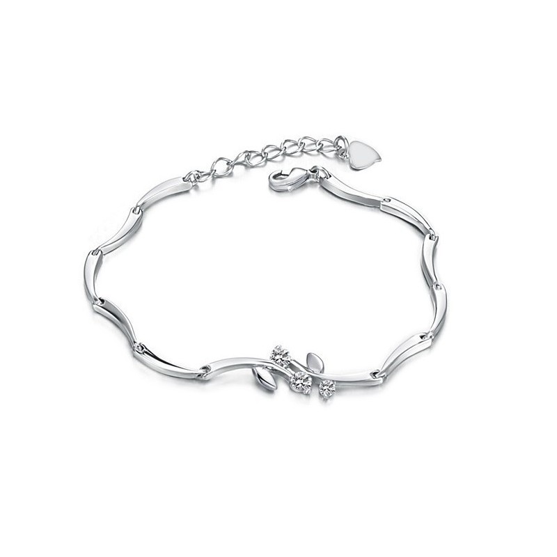 Wereldwijd Bekende Platina-Geplateerde Titanium Armband Voor Dames Met Diamant Wereldwijd Bekende Platina-Geplateerde Titanium Armband Voor Dames Met Diamant