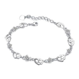Duurzame, In Gebruik Zijnde, Vrouwelijke Platina Titanium Armband Met Diamant
