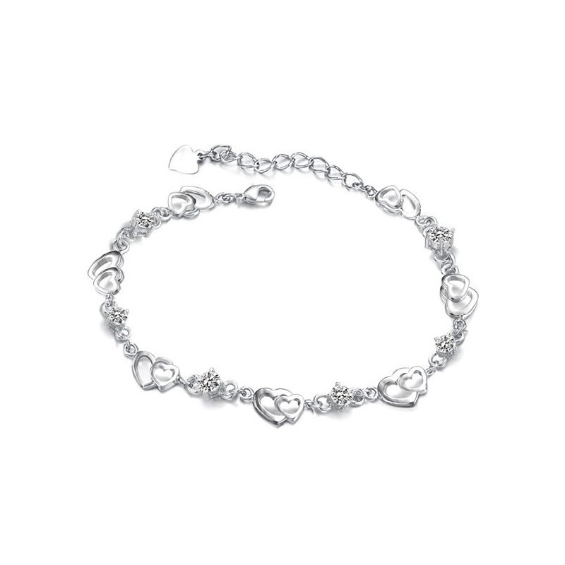 Duurzame, In Gebruik Zijnde, Vrouwelijke Platina Titanium Armband Met Diamant Duurzame, In Gebruik Zijnde, Vrouwelijke Platina Titanium Armband Met Diamant
