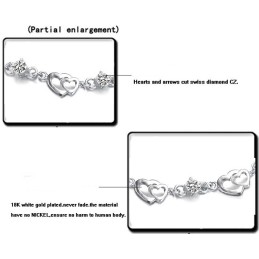 Duurzame, In Gebruik Zijnde, Vrouwelijke Platina Titanium Armband Met Diamant