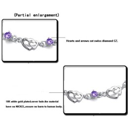 Duurzame, In Gebruik Zijnde, Vrouwelijke Platina Titanium Armband Met Diamant