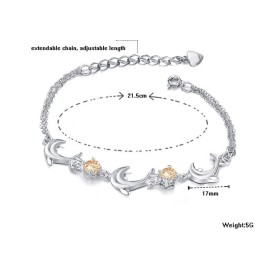 Hoogwaardige Vrouwelijke Dolfijnvormige Platina Titanium Armband Met Diamant