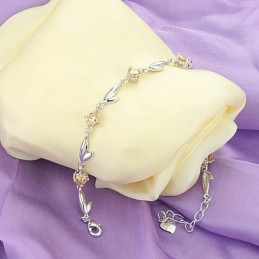 Volledig In Specificaties: Vrouwelijke Platina Plating Titanium Armband Met Diamant