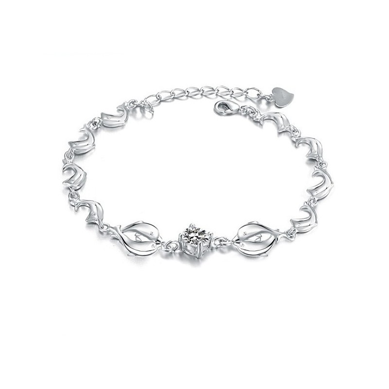 Betrouwbare Kwaliteit Vrouwelijke Dolfijnvorm Platina Titanium Armband Met Diamant Betrouwbare Kwaliteit Vrouwelijke Dolfijnvorm Platina Titanium Armband Met Diamant