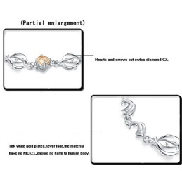 Betrouwbare Kwaliteit Vrouwelijke Dolfijnvorm Platina Titanium Armband Met Diamant