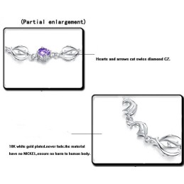 Betrouwbare Kwaliteit Vrouwelijke Dolfijnvorm Platina Titanium Armband Met Diamant