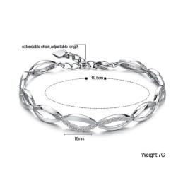De Koningin Van De Kwaliteit Van Een Platina-Geplateerde Titanium Armband Voor Dames Met Diamant