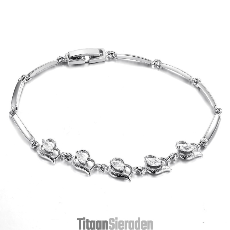 Goed Verkocht Over De Hele Wereld: Vrouwelijke Platina Titanium Armband Goed Verkocht Over De Hele Wereld: Vrouwelijke Platina Titanium Armband