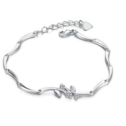 Kwaliteit En Kwantiteit Gegarandeerde Vrouwelijke Platina Titanium Armband Met Diamant