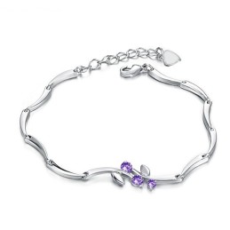 Kwaliteit En Kwantiteit Gegarandeerde Vrouwelijke Platina Titanium Armband Met Diamant