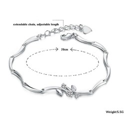 Kwaliteit En Kwantiteit Gegarandeerde Vrouwelijke Platina Titanium Armband Met Diamant