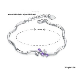 Kwaliteit En Kwantiteit Gegarandeerde Vrouwelijke Platina Titanium Armband Met Diamant