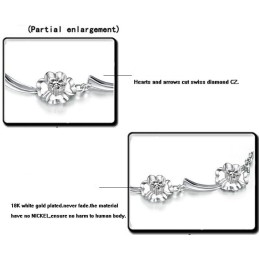 Duurzame, In Gebruik Zijnde, Vrouwelijke Klavervormige Platina Titanium Armband