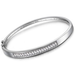 Betrouwbare Kwaliteit Vrouwelijke Allergievrije Platina Plating Titanium Armband Met Diamant
