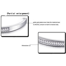 Betrouwbare Kwaliteit Vrouwelijke Allergievrije Platina Plating Titanium Armband Met Diamant