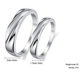 Hoogwaardige, Bondige Platina Titanium Ring Voor Geliefden