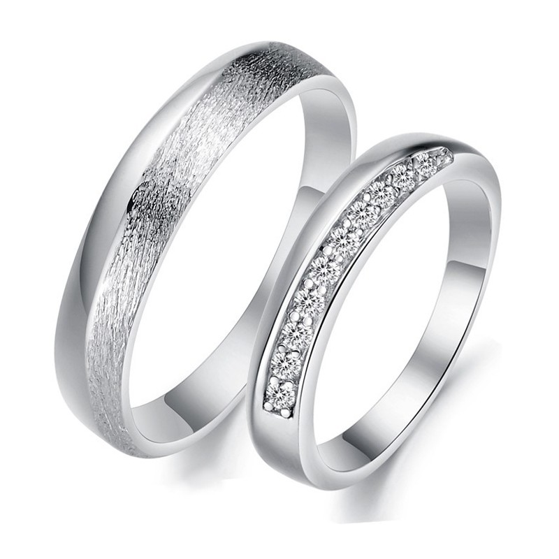 Wereldwijd Bekende Platina-Geplateerde Titanium Ring Voor Geliefden Met Strass Wereldwijd Bekende Platina-Geplateerde Titanium Ring Voor Geliefden Met Strass