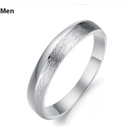 Wereldwijd Bekende Platina-Geplateerde Titanium Ring Voor Geliefden Met Strass